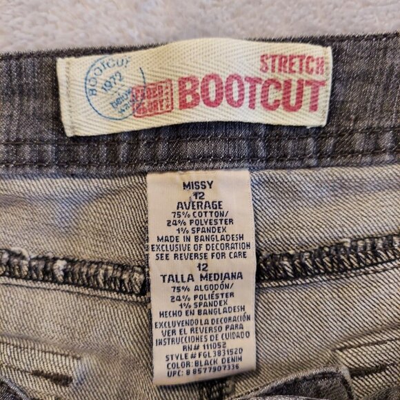 Faded Glory Stretch Bootcut Missy Petite Jeans Gray Size Missy 12 average 34x29 - Picture 11 of 16